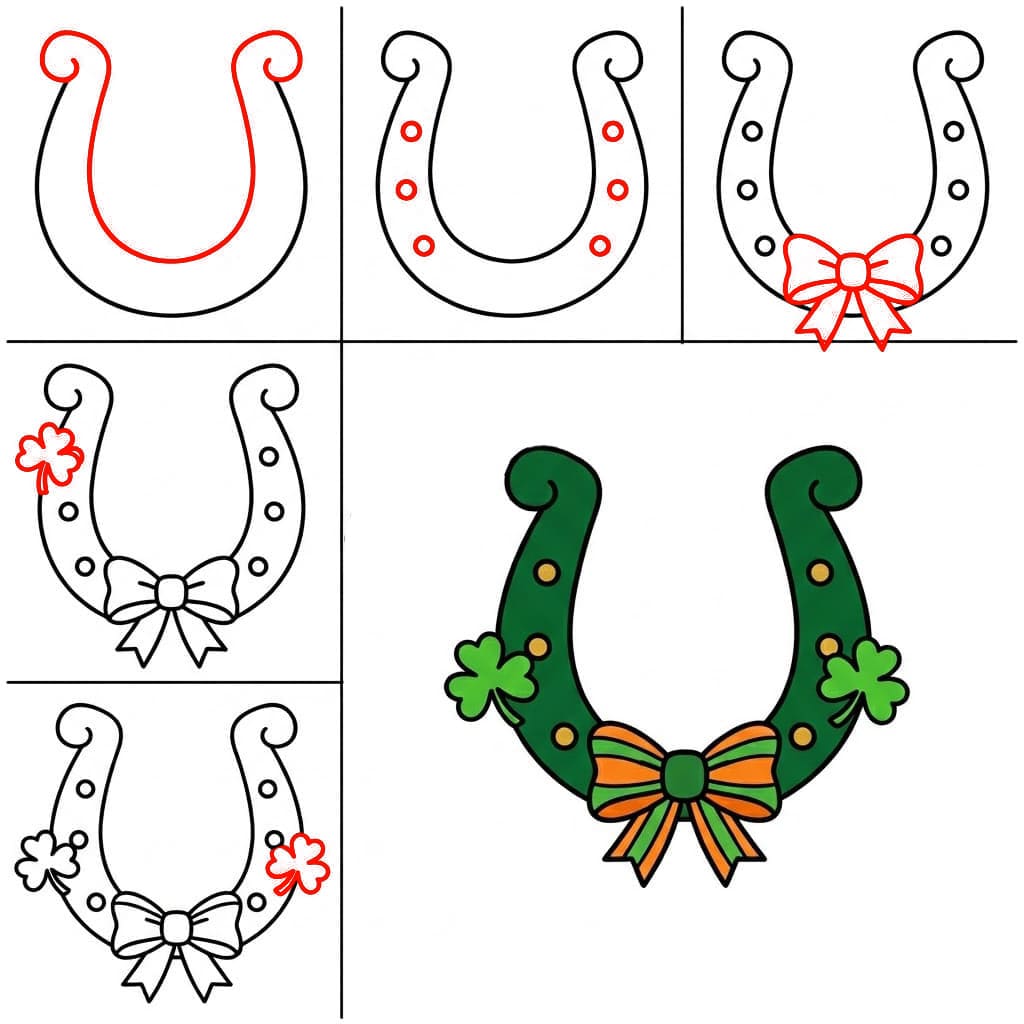 Fer à cheval Saint-Patrick dessin