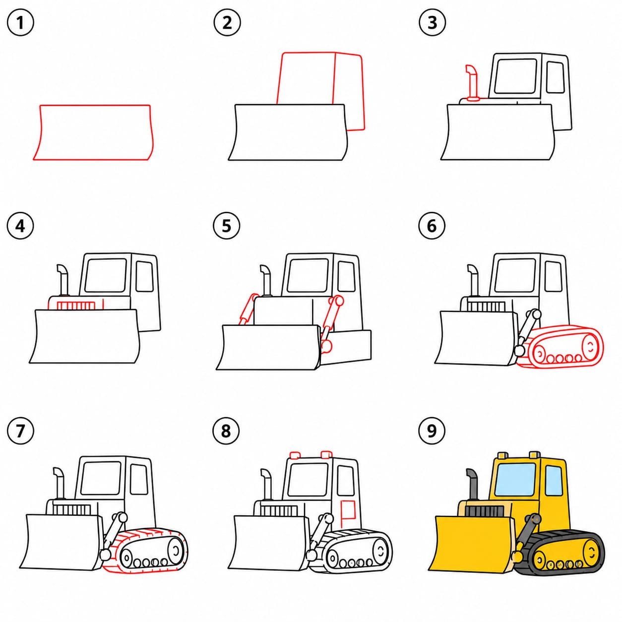 Gros bulldozer dessin