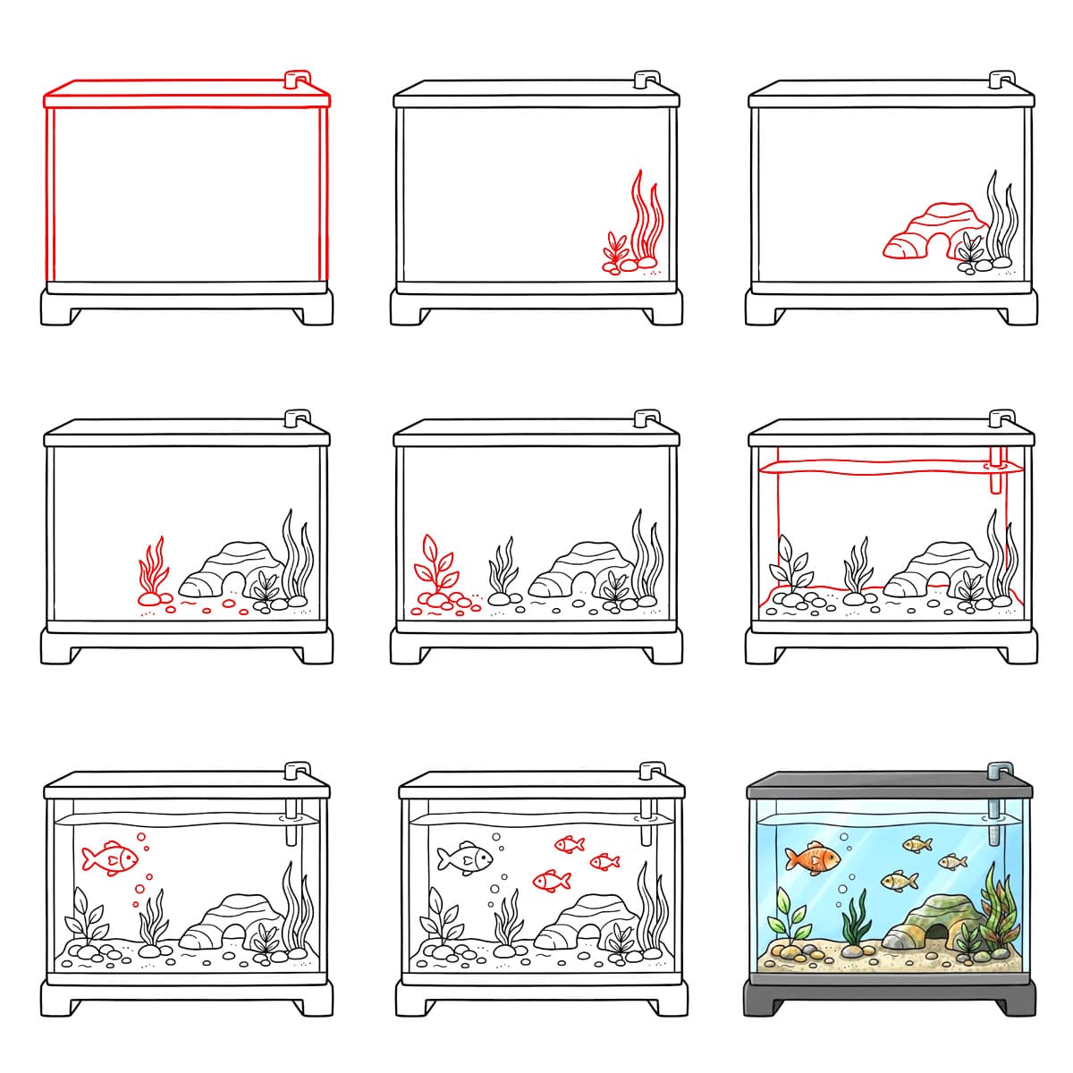 Image d'aquarium dessin