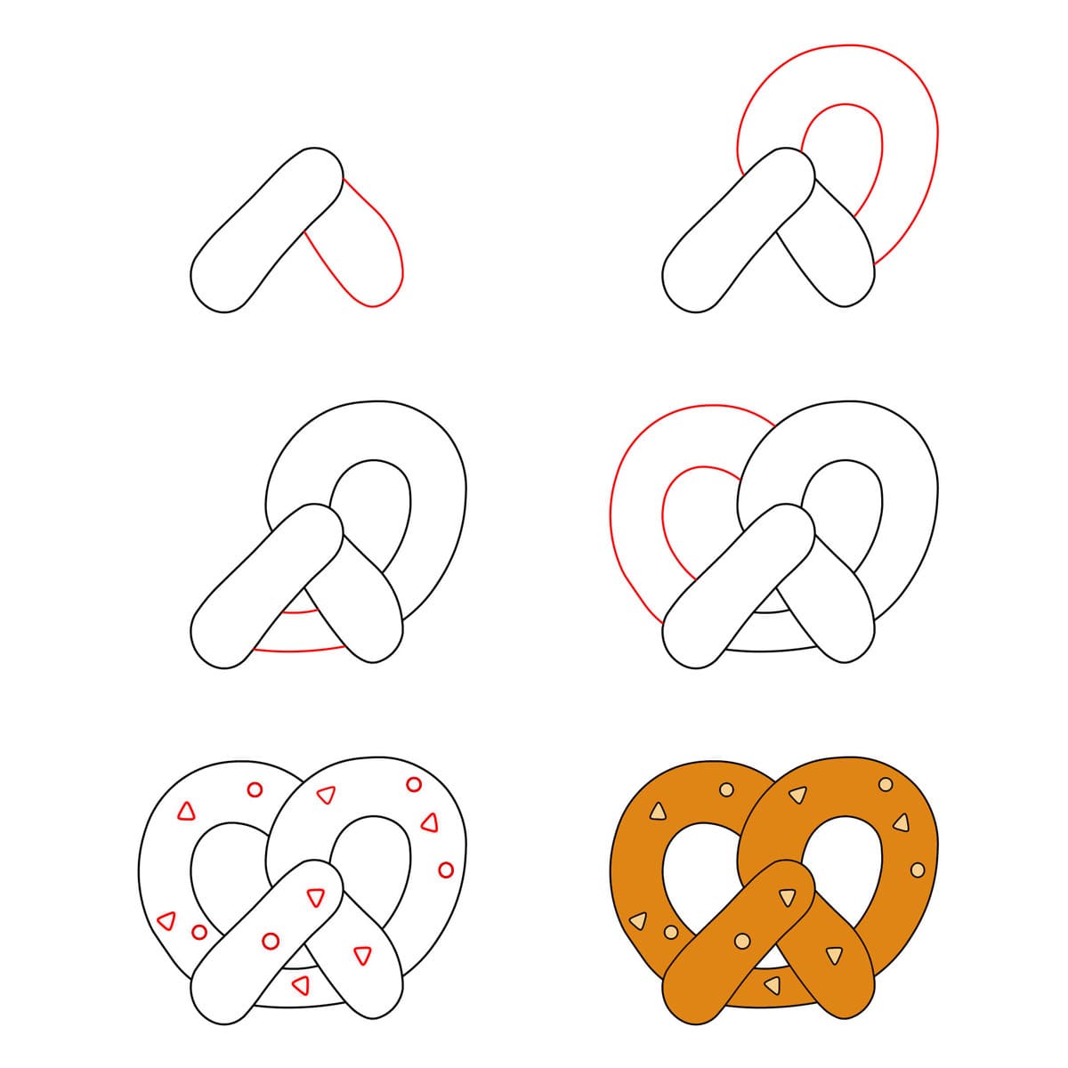 Imprimer un bretzel dessin