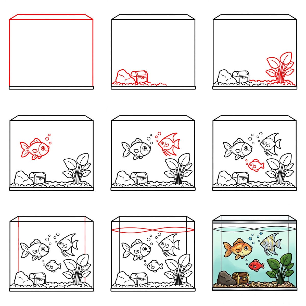 Joli aquarium dessin