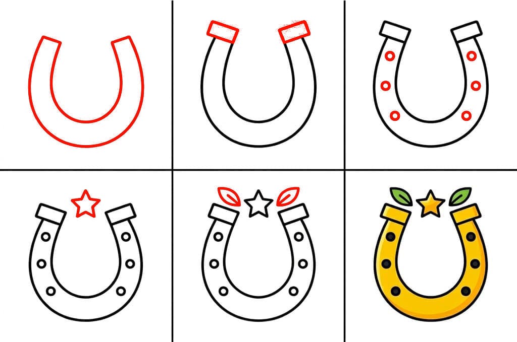 Joli fer à cheval dessin