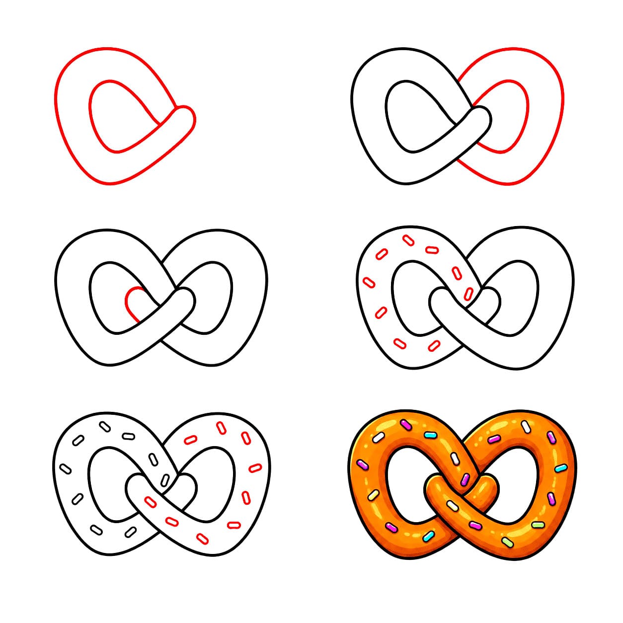 Pain bretzel dessin