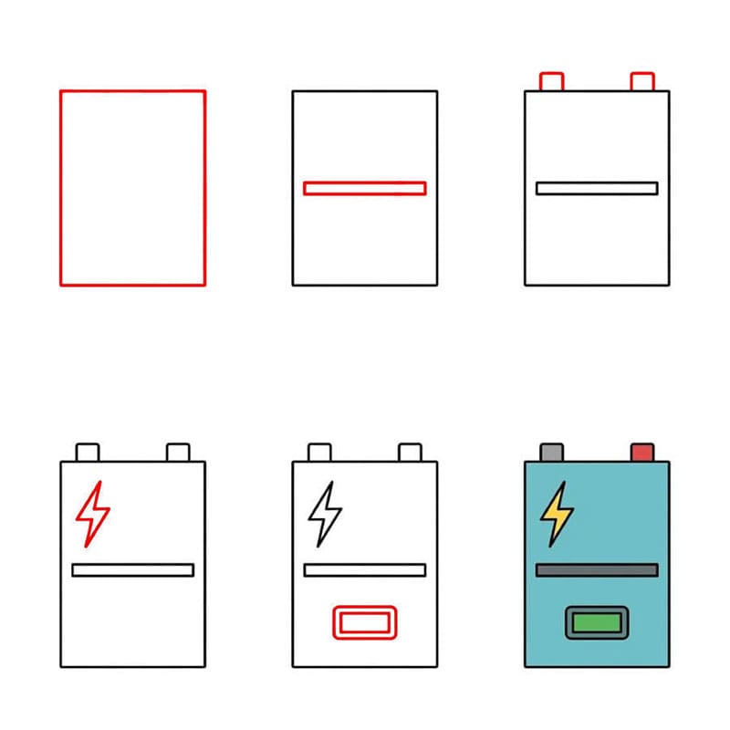 Pile électrique dessin