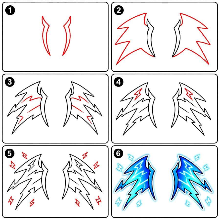 Ailes de dragon foudre dessin