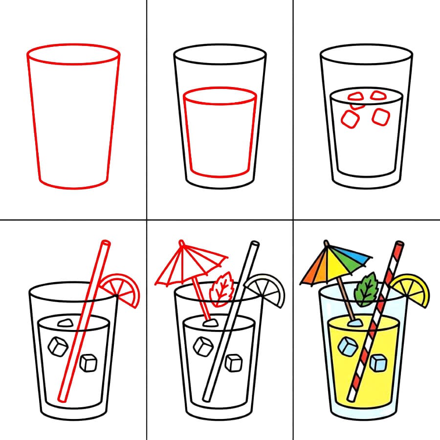 Cocktail à la limonade dessin