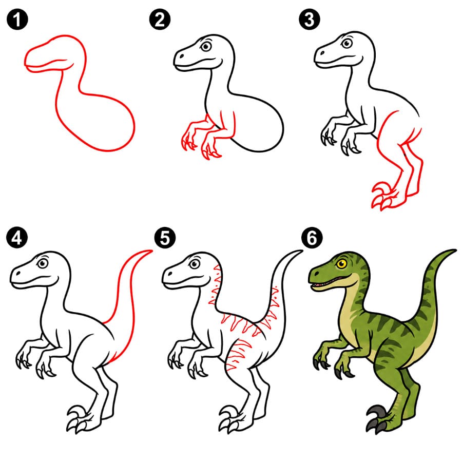 Image de vélociraptor dessin