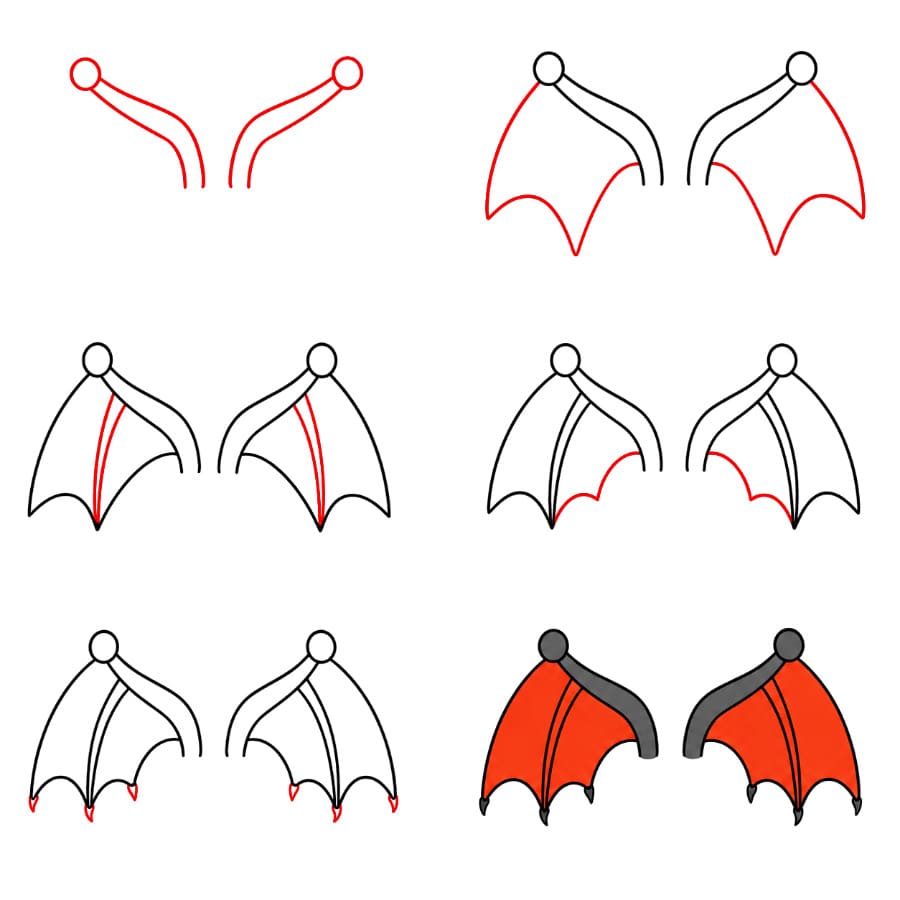 Image gratuite d'ailes de dragon dessin