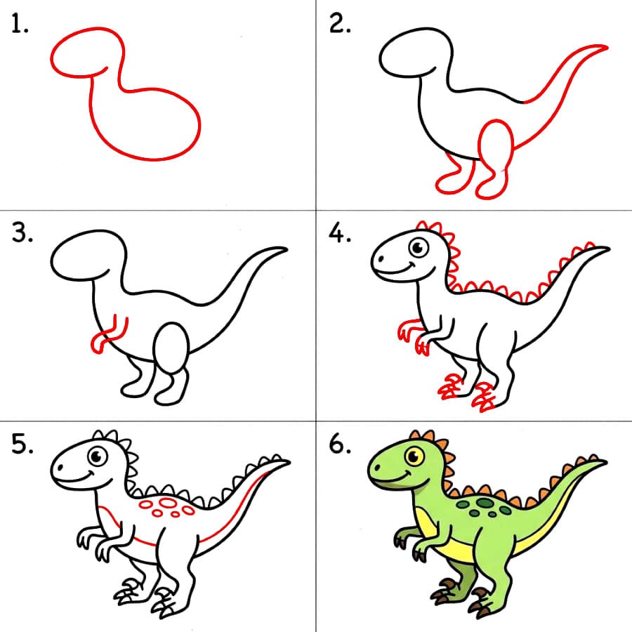 Joli vélociraptor dessin
