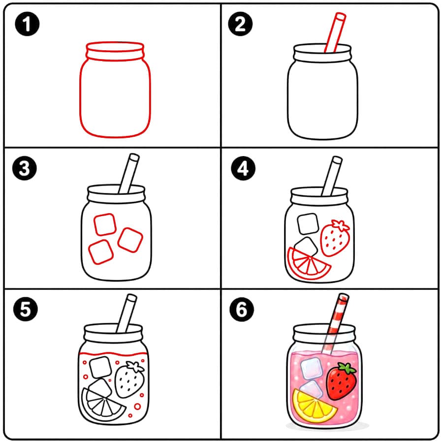 Limonade à la fraise dessin