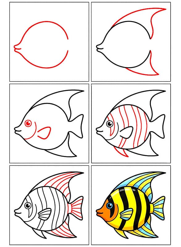 Magnifique poisson-ange dessin