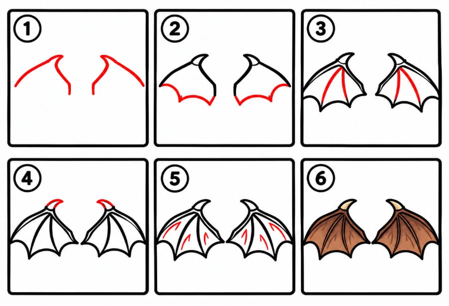 Petites ailes de dragon dessin