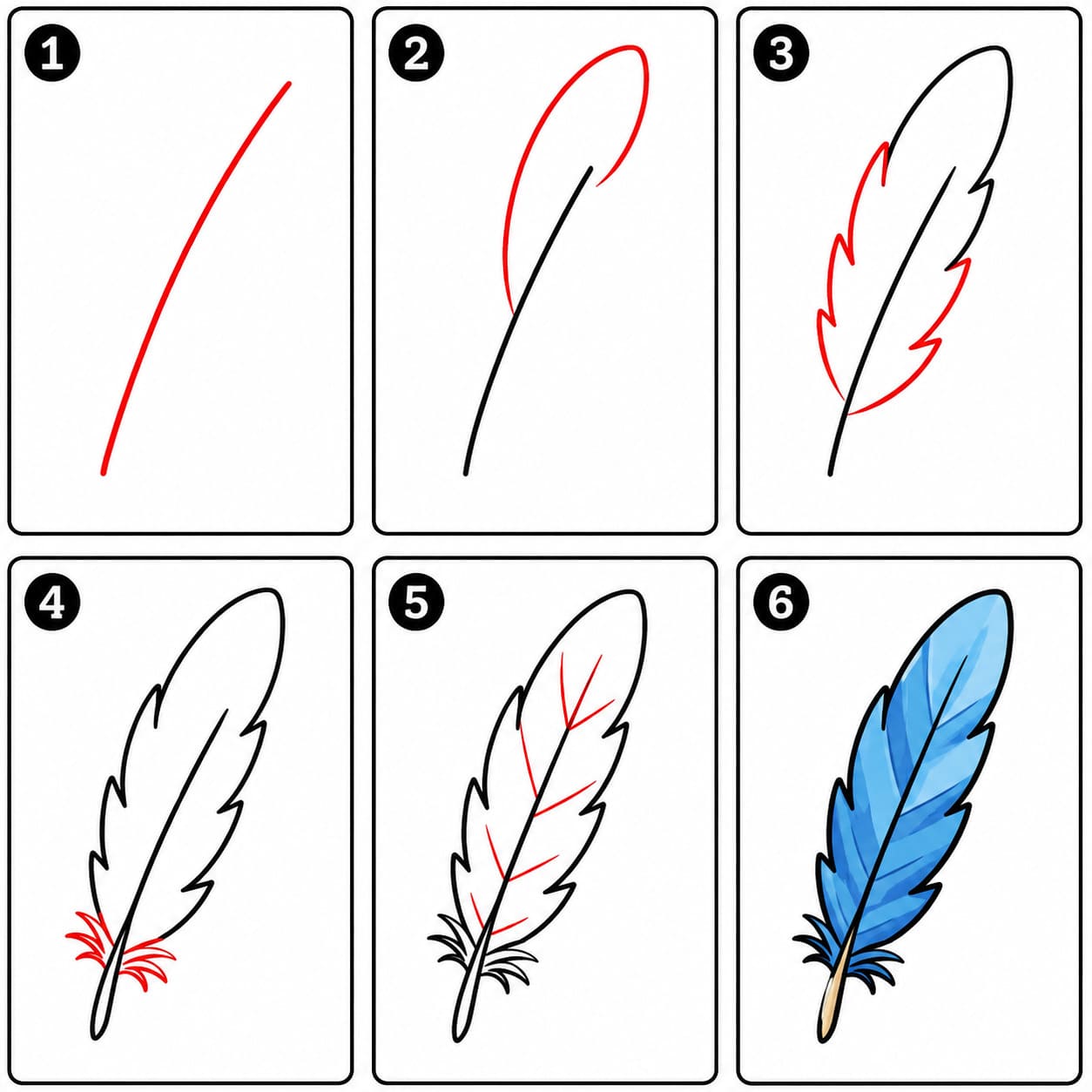 Plume à imprimer dessin