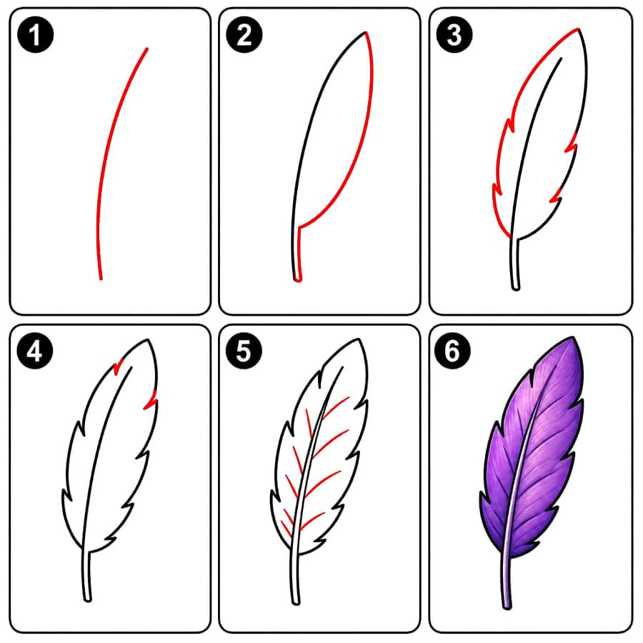 Plume violette dessin