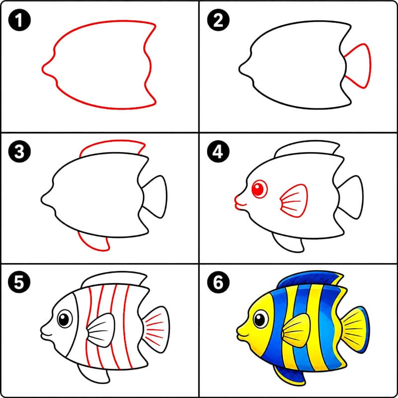 Poisson-ange mignon dessin