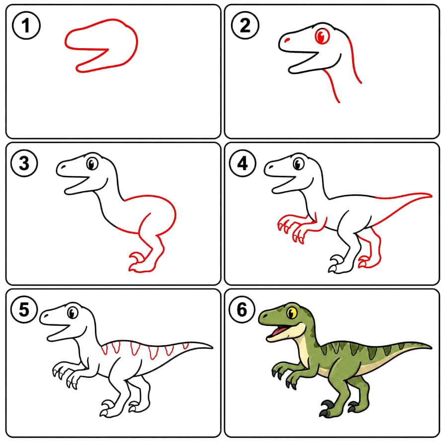 Vélociraptor gratuit dessin