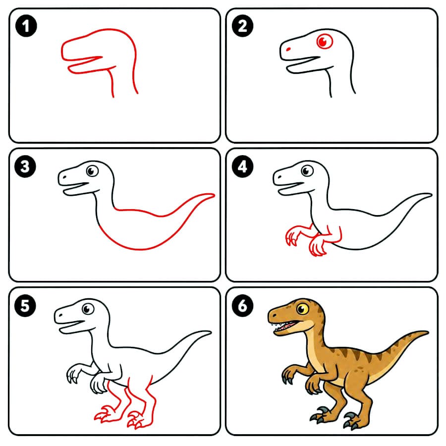Vélociraptor dessin