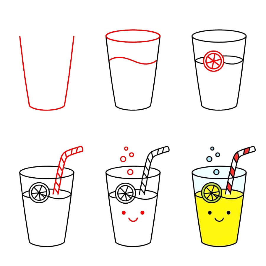Verre de limonade simple dessin