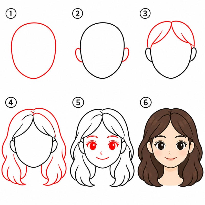 Visage de femme à imprimer gratuitement dessin