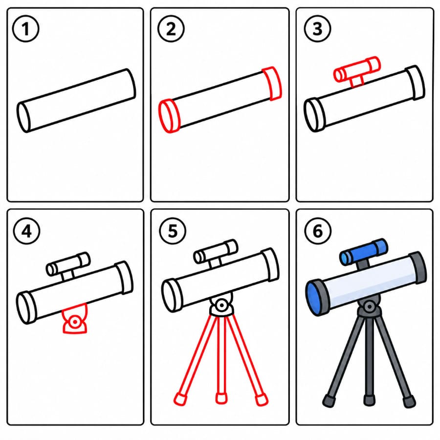 Beau télescope dessin