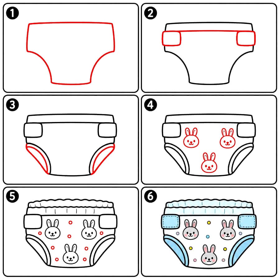 Couche à motifs de visages de lapin dessin
