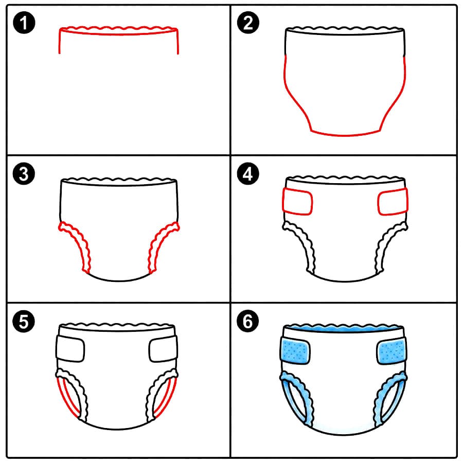 Couche taille haute dessin