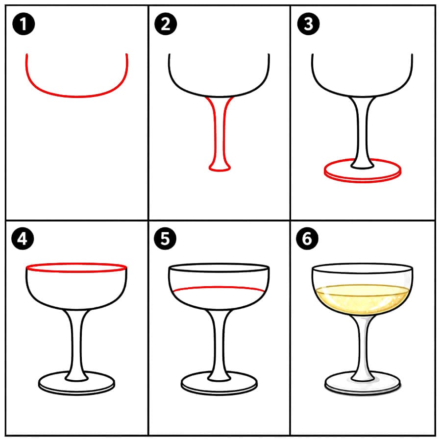 Image de verre à vin dessin