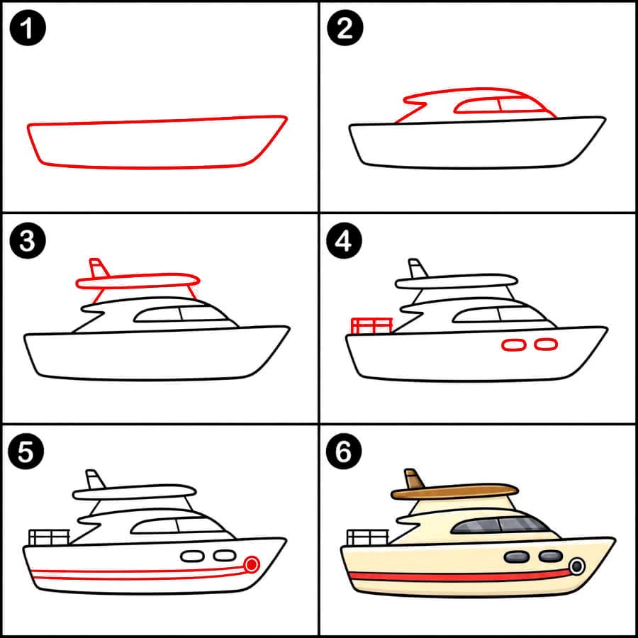 Image de yacht pour enfants dessin