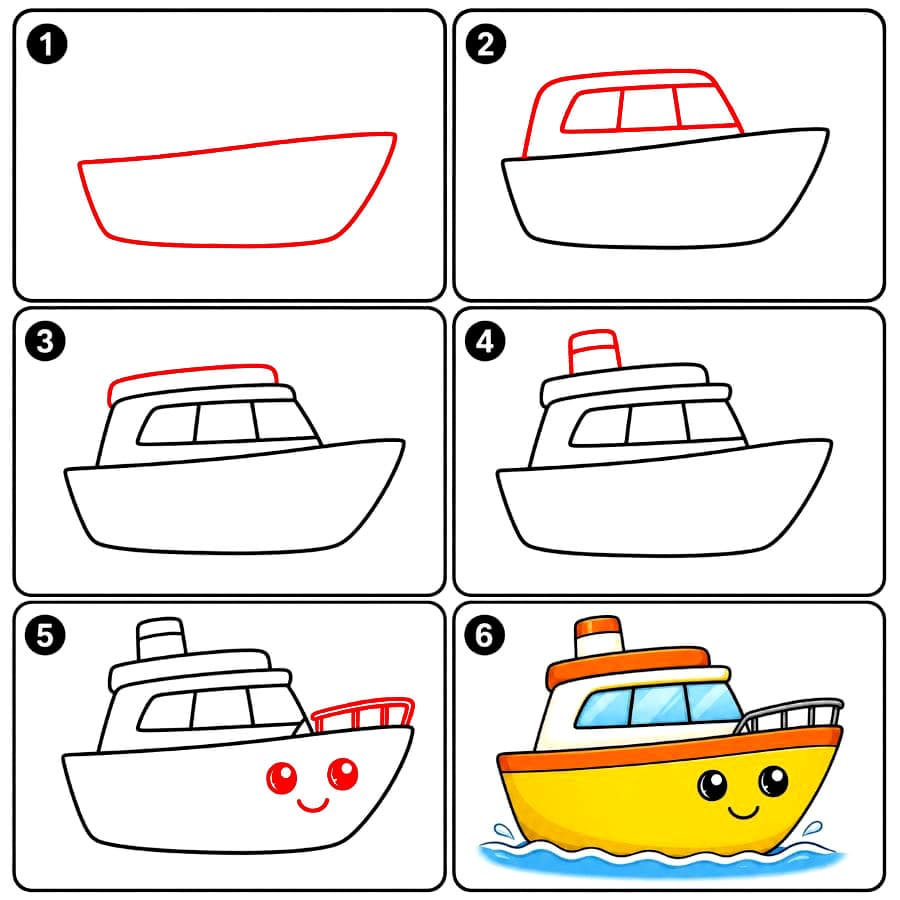 Joli yacht dessin
