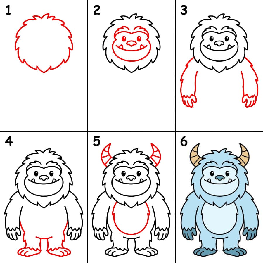 Monstre yéti dessin