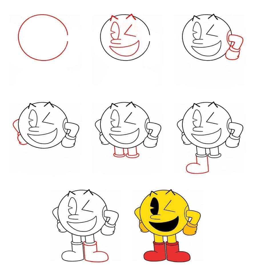 Pac-Man amical dessin