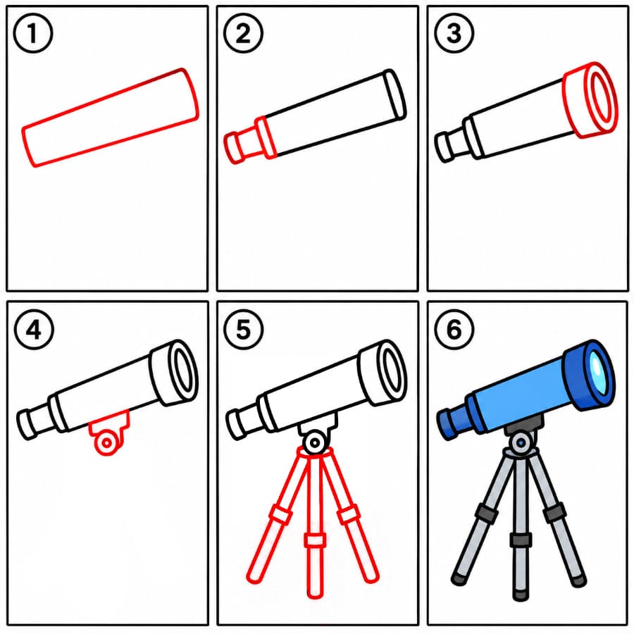 Télescope à imprimer dessin