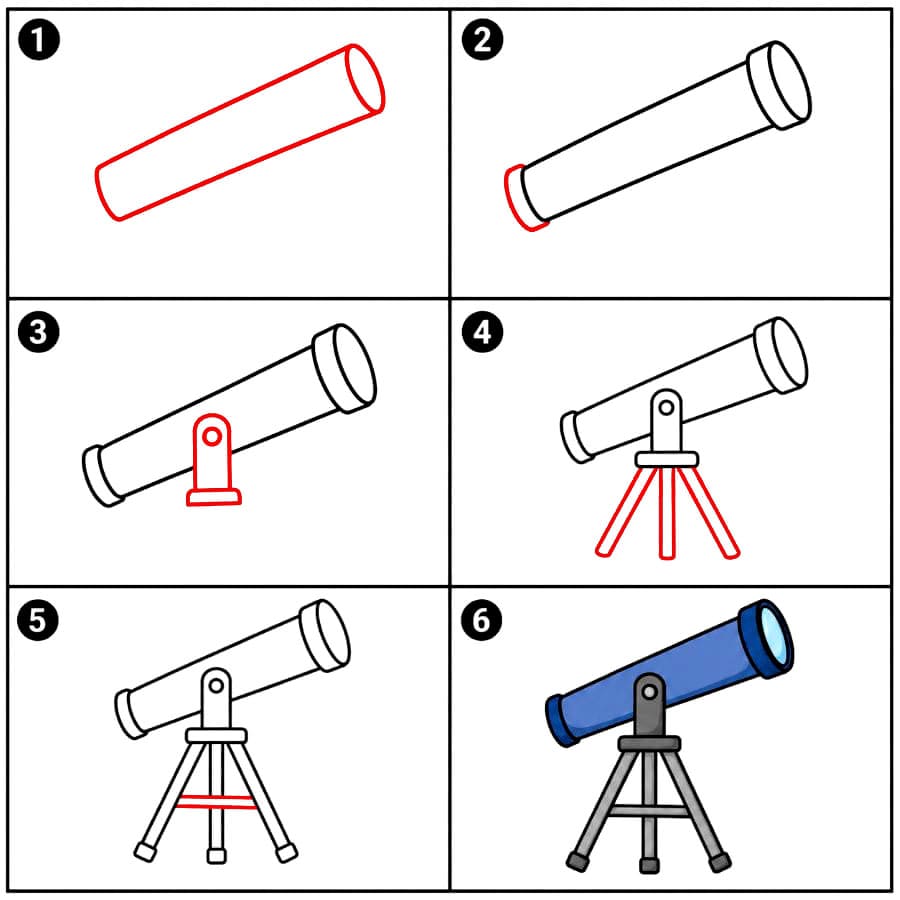 Télescope basique dessin