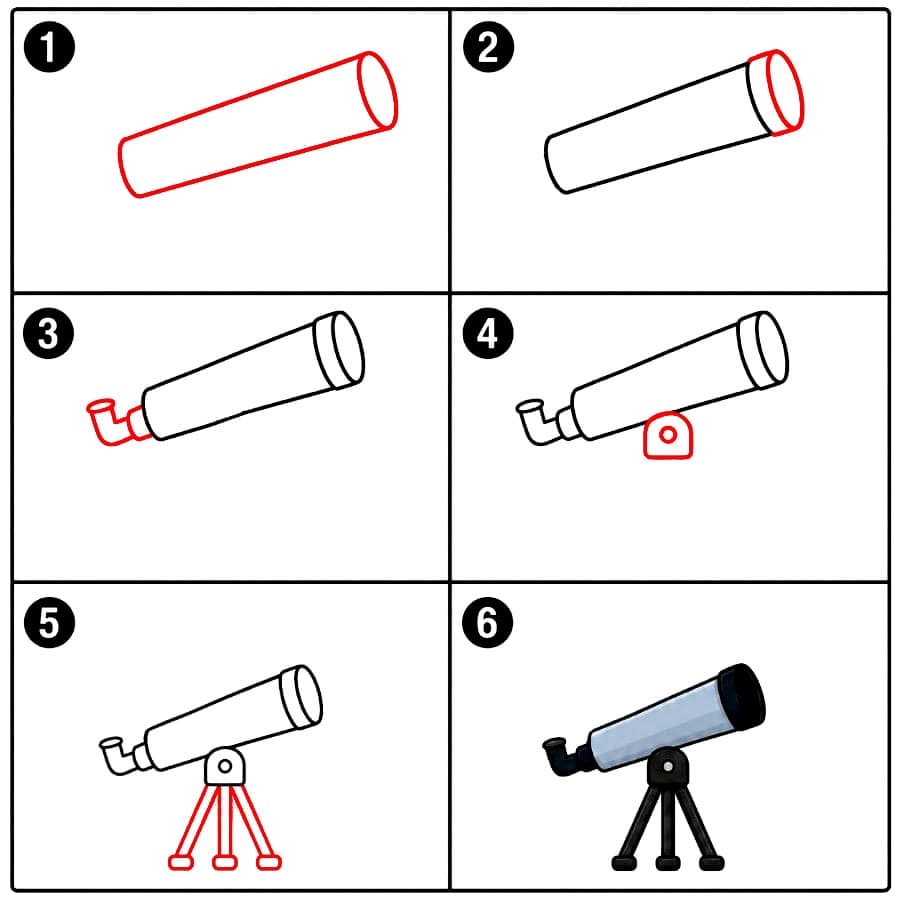 Télescope facile à utiliser dessin