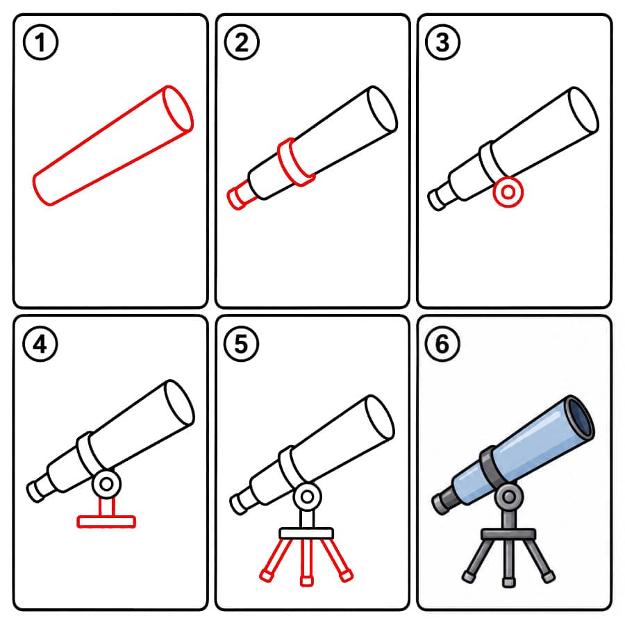 Télescope moderne dessin