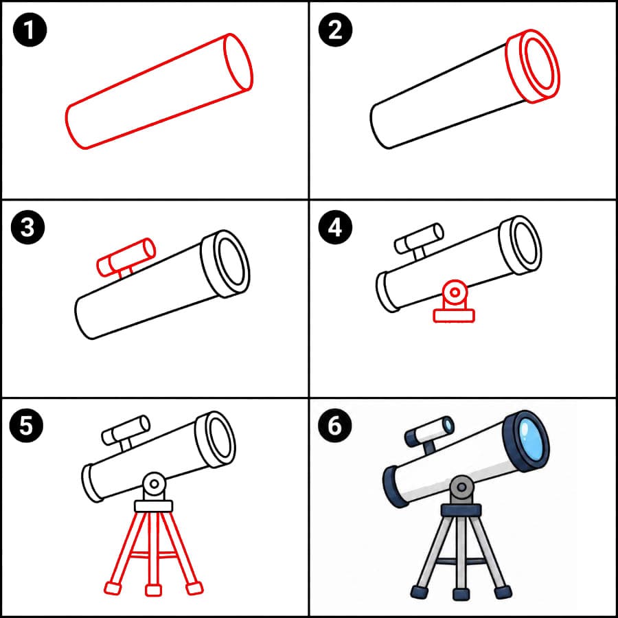 Télescope simple dessin