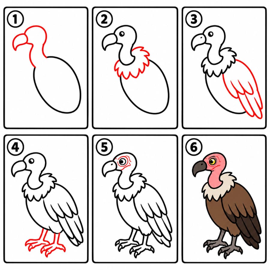 Vautour ordinaire dessin