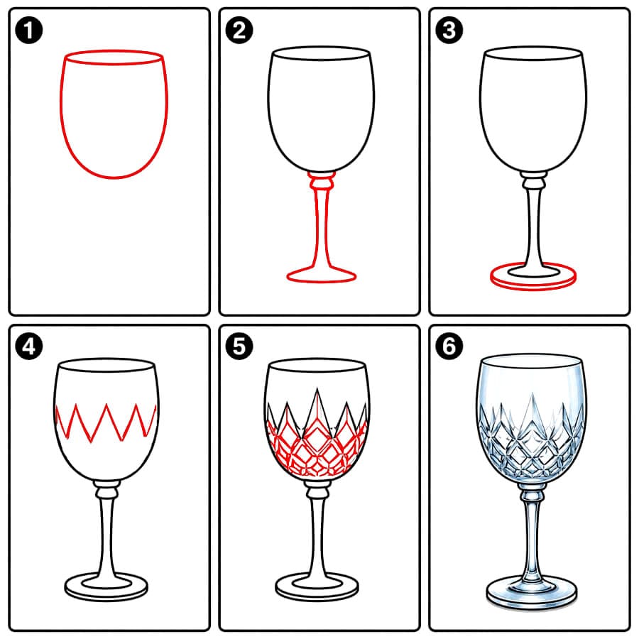 Verre à vin élégant dessin