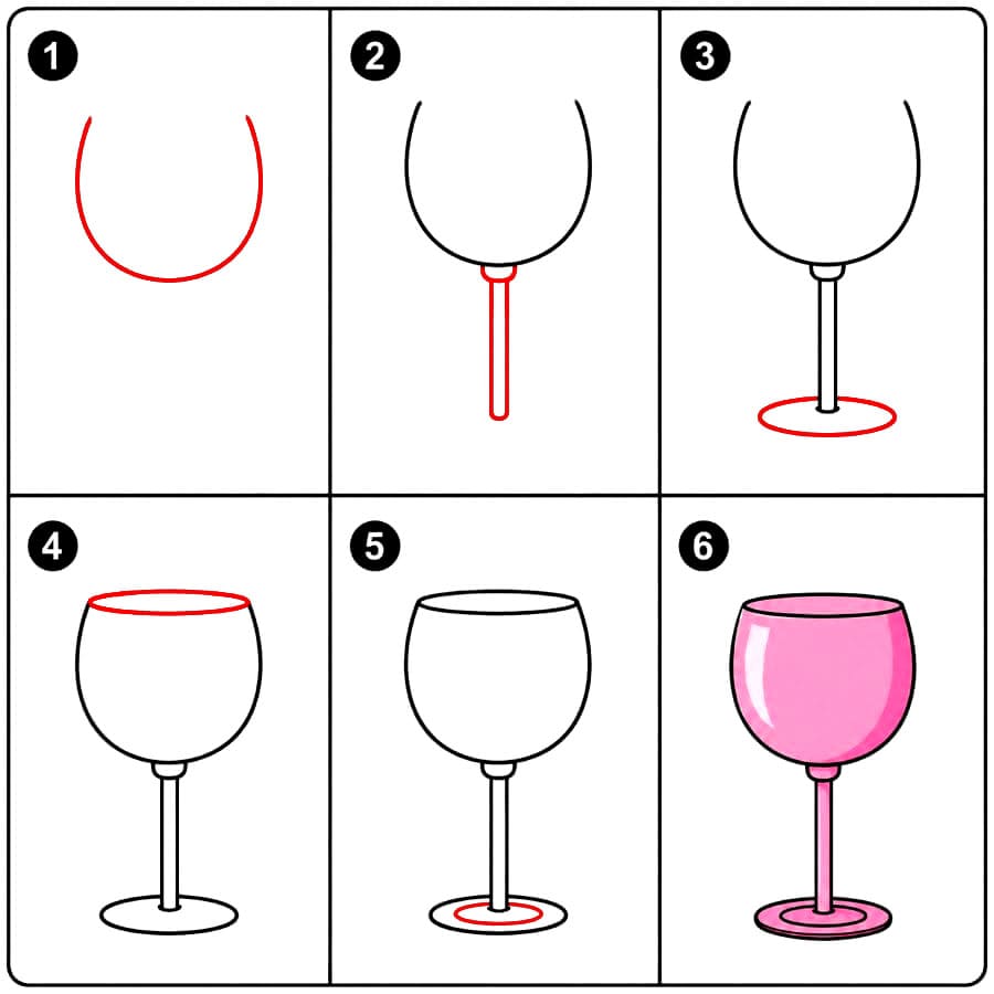 Verre à vin pour enfants dessin