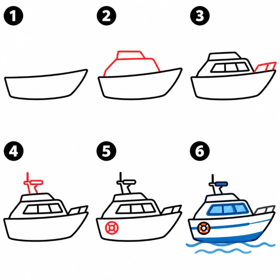Yacht classique dessin