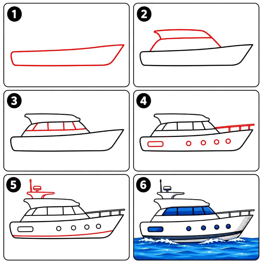Yacht de luxe dessin