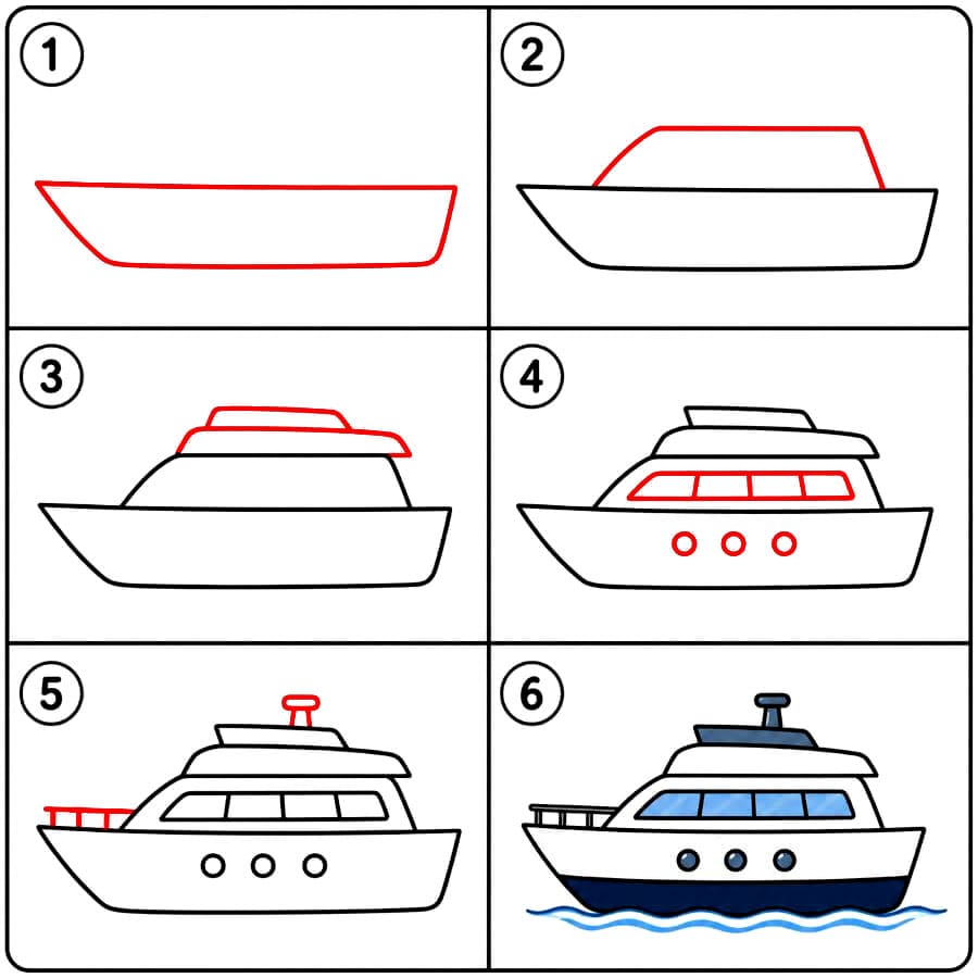 Yacht simple dessin