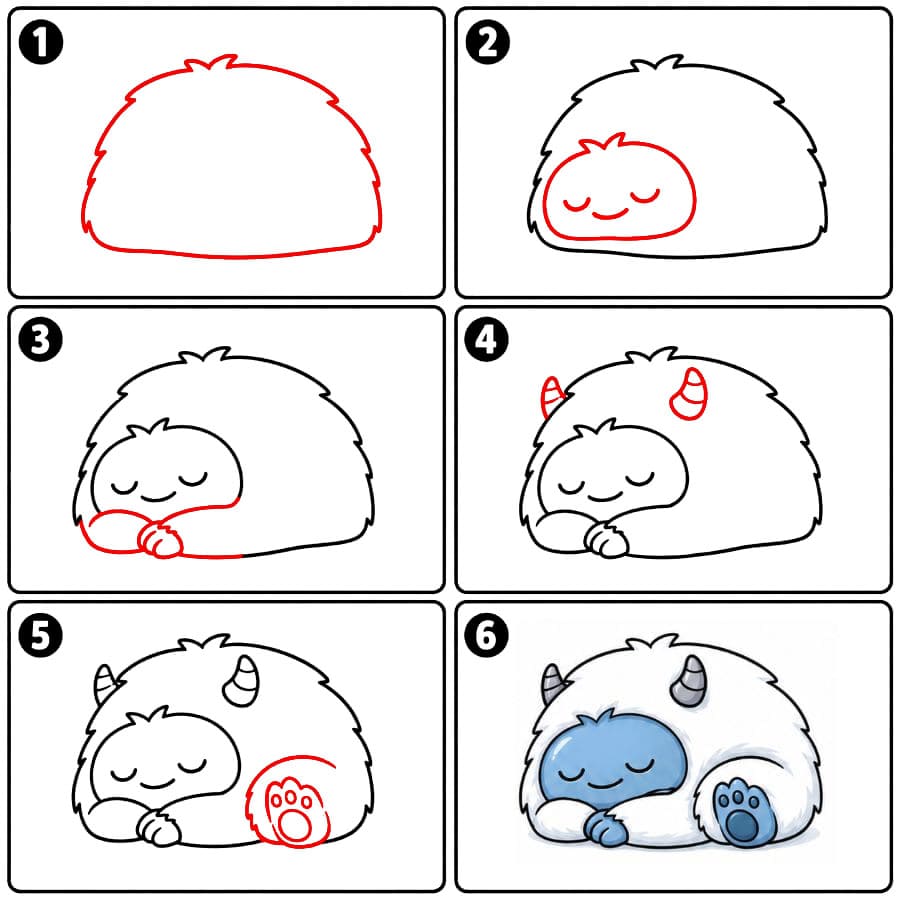 Yéti qui dort dessin