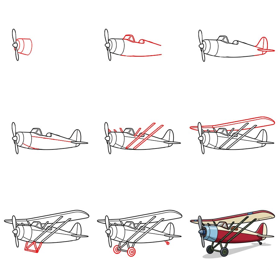 Avion classique dessin