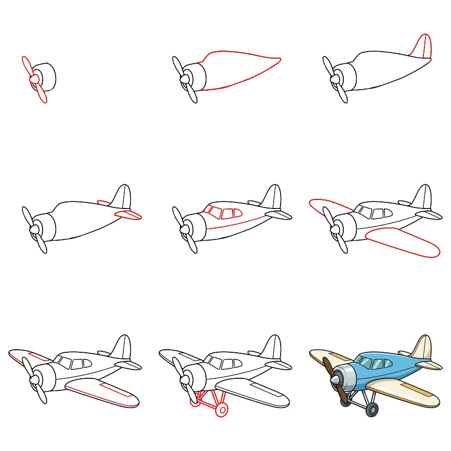 Avion de voyage dessin