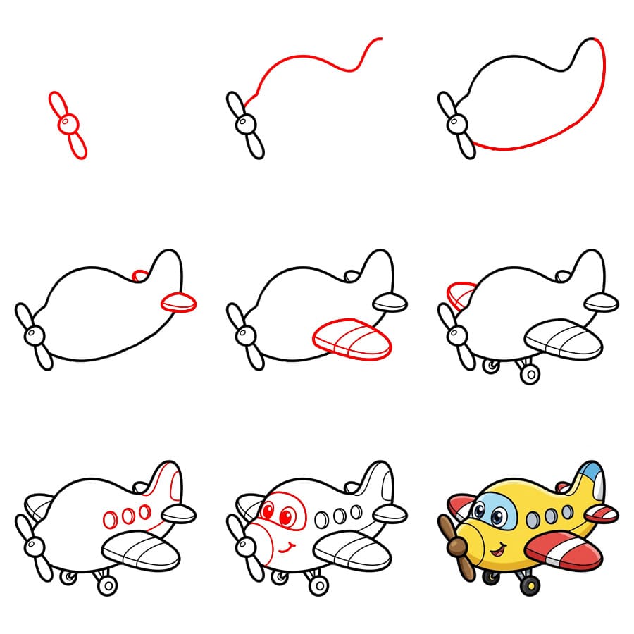 Avion mignon dessin