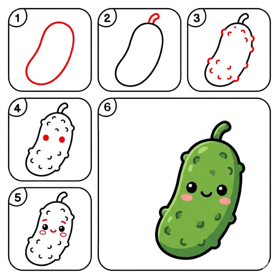 Cornichon chibi dessin