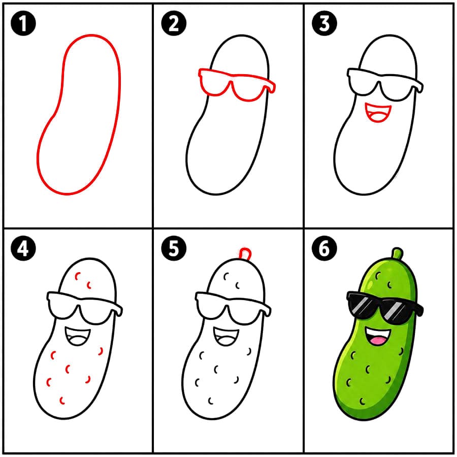 Cornichon cool dessin