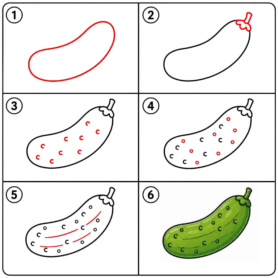 Cornichon frais dessin