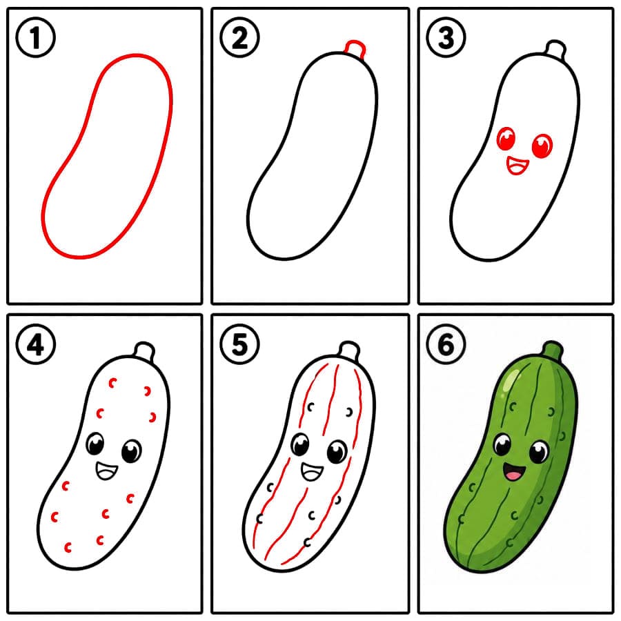 Cornichon heureux dessin